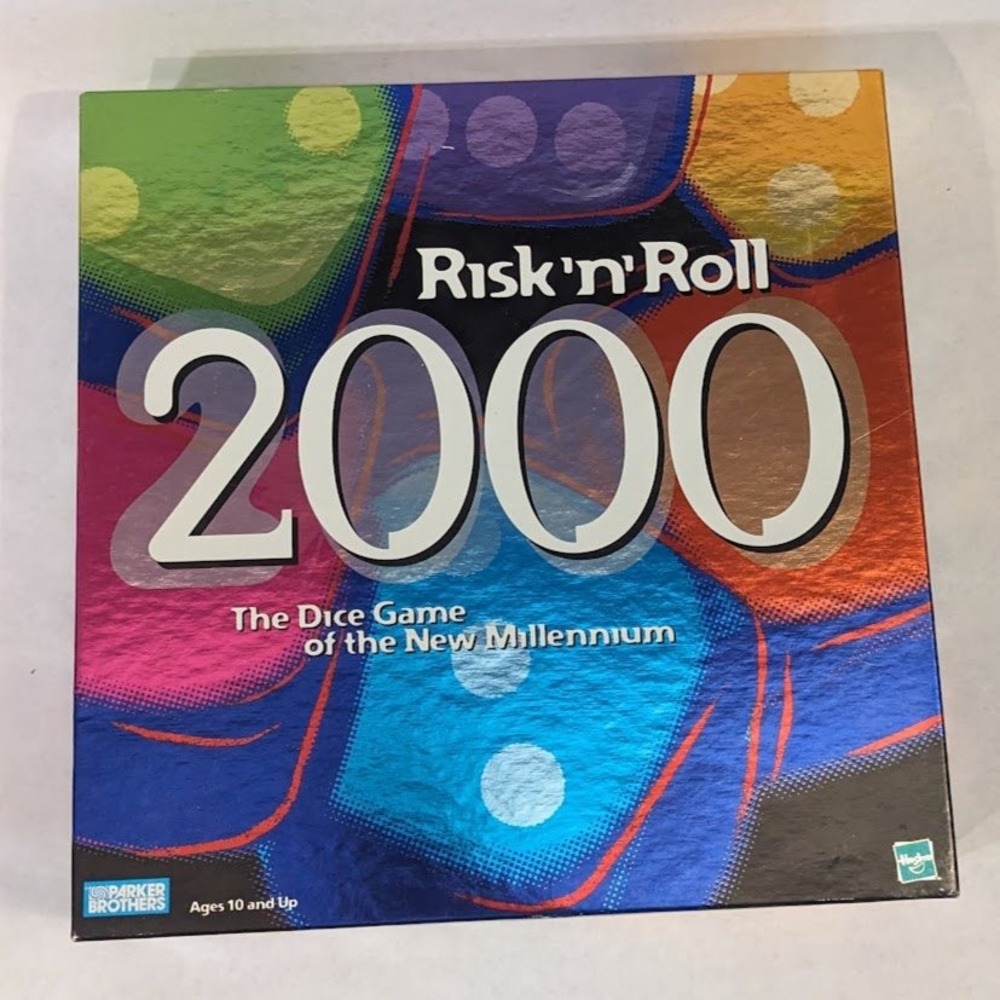 Vtg Parker Brothers Risk n Roll 2000 Vintage Dice Game Hasbro 41399 Complete Set